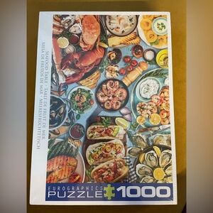 NEW Eurographics Seafood Table Puzzle, 1000 pieces